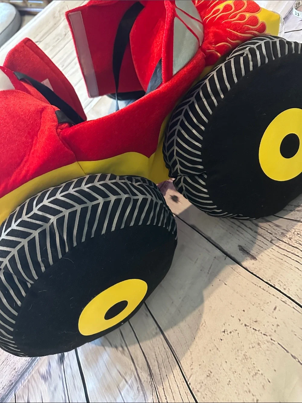 Kids dress-up Red Flame Wearable Plush Car Costume